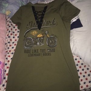 Cute biker T-shirt dress